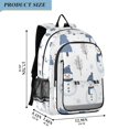 thumbnail image 2 of FORMRS Unisex School Backpack 17" Student Travel Bag with Laptop Compartment, Cartoon Snowmen, 2 of 7