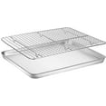 thumbnail image 1 of Nonstick Baking Sheets, Removable Baking Mat, Stainless Steel Baking Tray, Cookie Baking Cooling Rack Set(S), 1 of 7