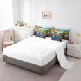 thumbnail image 5 of Manfei Watercolor Flowers 7-Piece Twin Bedding Sets,Rustic Floral Bedding Comforter Set,Multicolor Natural Scenery Sheet Sets For Kids,Ultra Soft Home Decor Reversible, 5 of 8