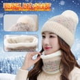 thumbnail image 1 of MPWEGNP Hat and Scarf Set Womens Earmuffs Add Flocking Thermal Cycling Warm Winter Knitting, 1 of 4