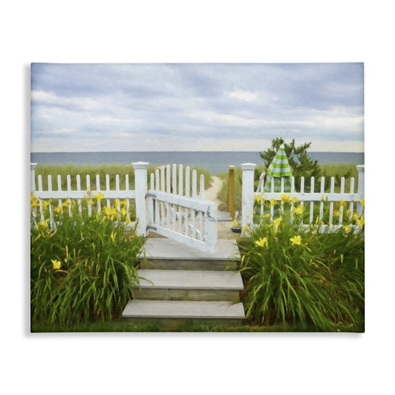 Stupell Industries Coastal Garden Path to Beach Canvas Art, 20 x 16, by Graffitee Studios