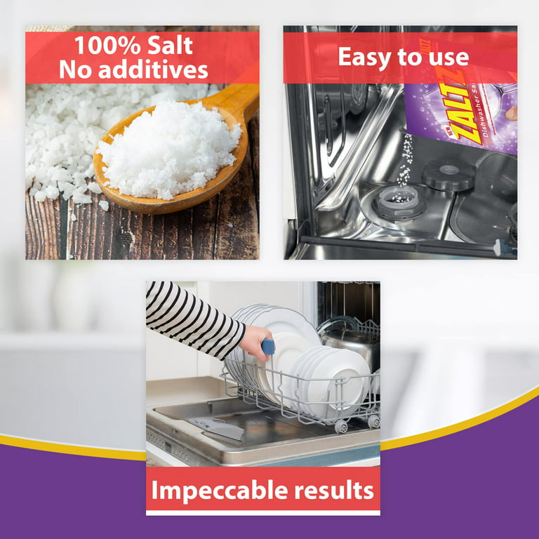 Zaltz Dishwasher Salt - Dishwasher Rinse Aid, Water Softener