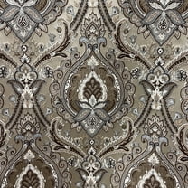 Decora Furnishings Luxurious Woven Jacquard Majestic Damask Design Heavy Fabric for Upholstery, Window Treatment, Craft - Width 54 inches - Fabric by The Yard (Beige/Brown)