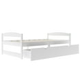 thumbnail image 6 of Euroco Twin Wood Daybed with 2 Storage Drawers for Kids Teens, Twin Platform Bed, White, 6 of 12