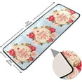 thumbnail image 2 of Dreamtimes Happy Valentine Day Rose Hallway Runner Rug 2'x6' Kitchen Rug with Rubber Backing Red White Floral Flowers Non Slip Entryway Rug Runner Soft Area Rug for Hallway Bedroom Kitchen, 2 of 6