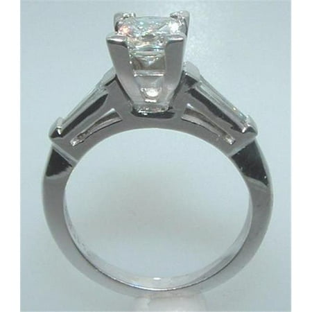 Harry Chad Enterprises 6326 2.10 CT F VVS1 & VS1 Princess Cut Diamond Engagement Three Stone Gold Ring