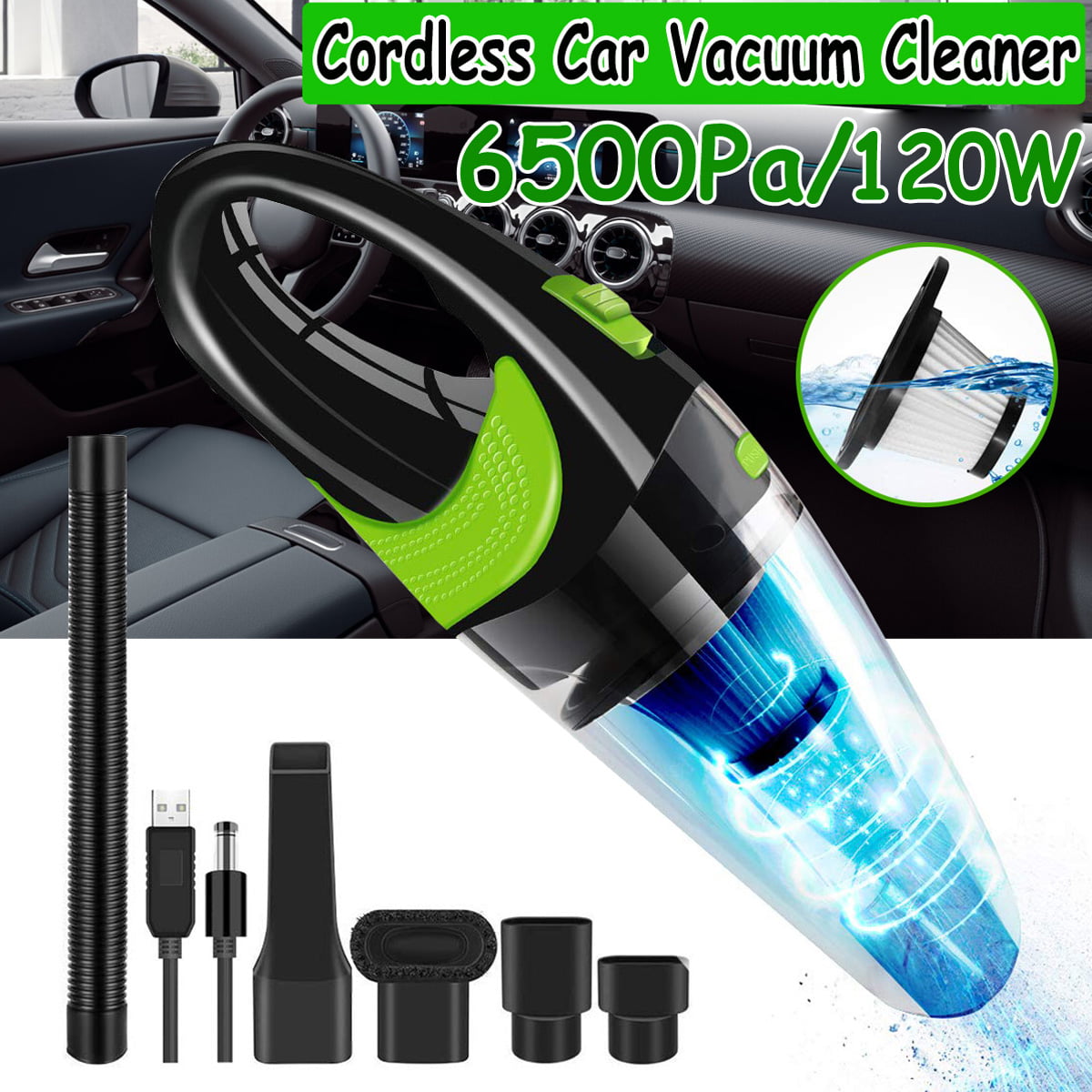 Simonseason Handheld Vacuum Cleaner 6.5KPA Cordless Car Vacuum Cleaner  Portable&Lightweight Small Hand Held Vacuum Cleaner Rechargeable Hand Vac  with LED Light for Home Pets Hair Cleaning Wet&Dry Use : Home & Kitchen