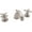 Satin Nickel, variant on Rohl Italian Bath Verona Three Hole Widespread Lavatory Faucet In Polished Chrome With Cross Handles Pop-Up And Tapered "C" Spout