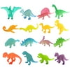 16 Pcs Mini Dinosaur Toy Set(16 Style) Glow in Dark, Plastic Assorted Mini Luminous Dinosaur Figures, Realistic DinoToys for Kid Goody Bag Cake Toppers Christmas Birthday Gifts Party Favor.