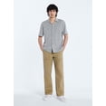 thumbnail image 2 of Free Assembly Men's Button Front Jacquard Shirt with Short Sleeves, Sizes S-3XL, 2 of 6