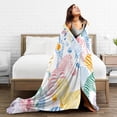 thumbnail image 5 of Kll Fleece Blanket Plush Throw Blanket Zebra Colourful,Soft Fuzzy Cozy Flannel Blanket For Couch Sofa Bed.(60"X50"), 5 of 9