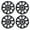 Silver Lacquer & Black Lacquer, variant on 4Pcs Set 13" Universal Wheel Rim Cover Hubcaps Compatible With Steel Wheels Snap On Installation Fit R15 Tire-Silver Lacquer & Black Lacquer
