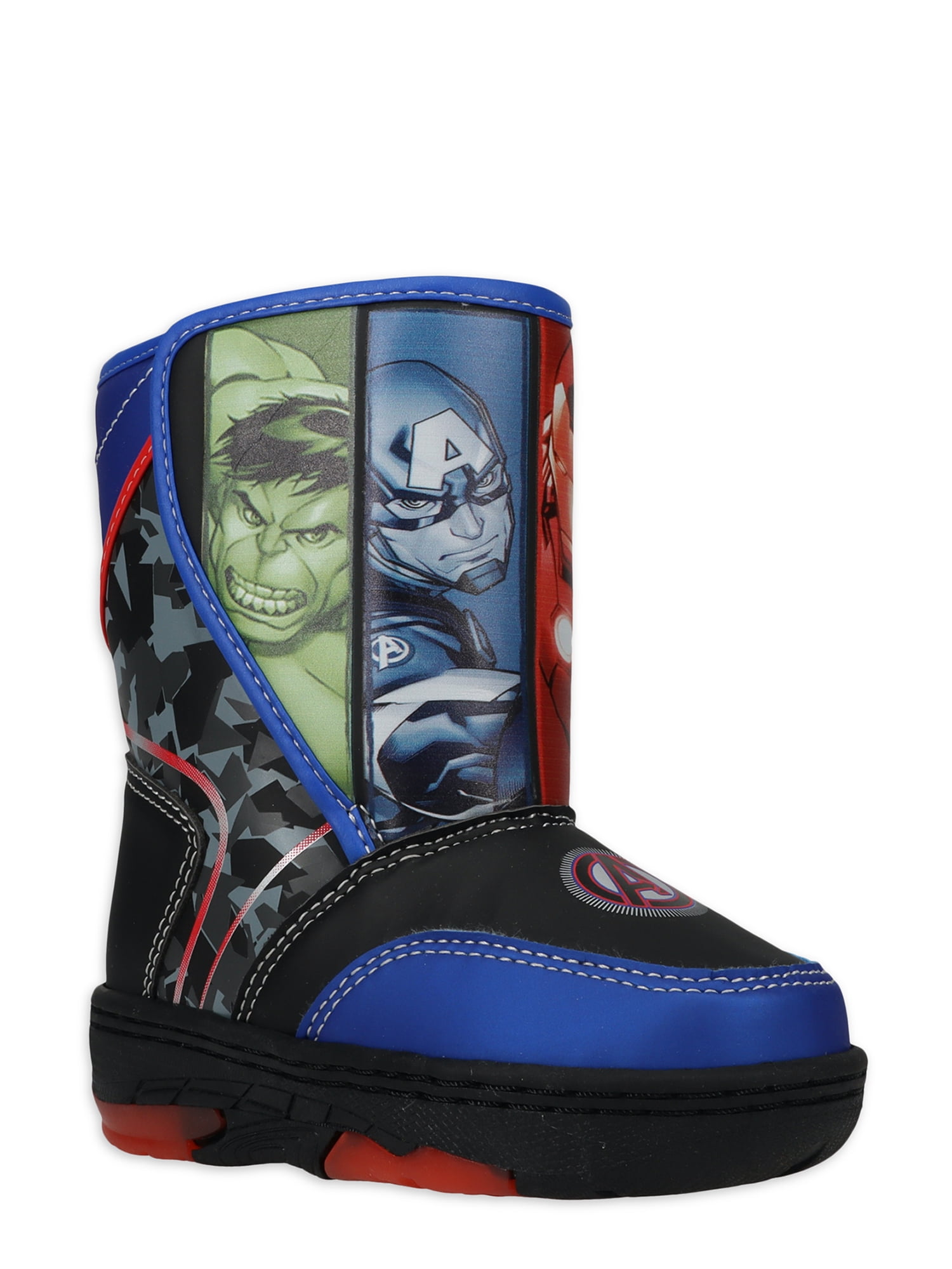 Marvel Comics Ultimate Spider-Man Boy's Youth Warm Winter Boots Size 12 NWT 