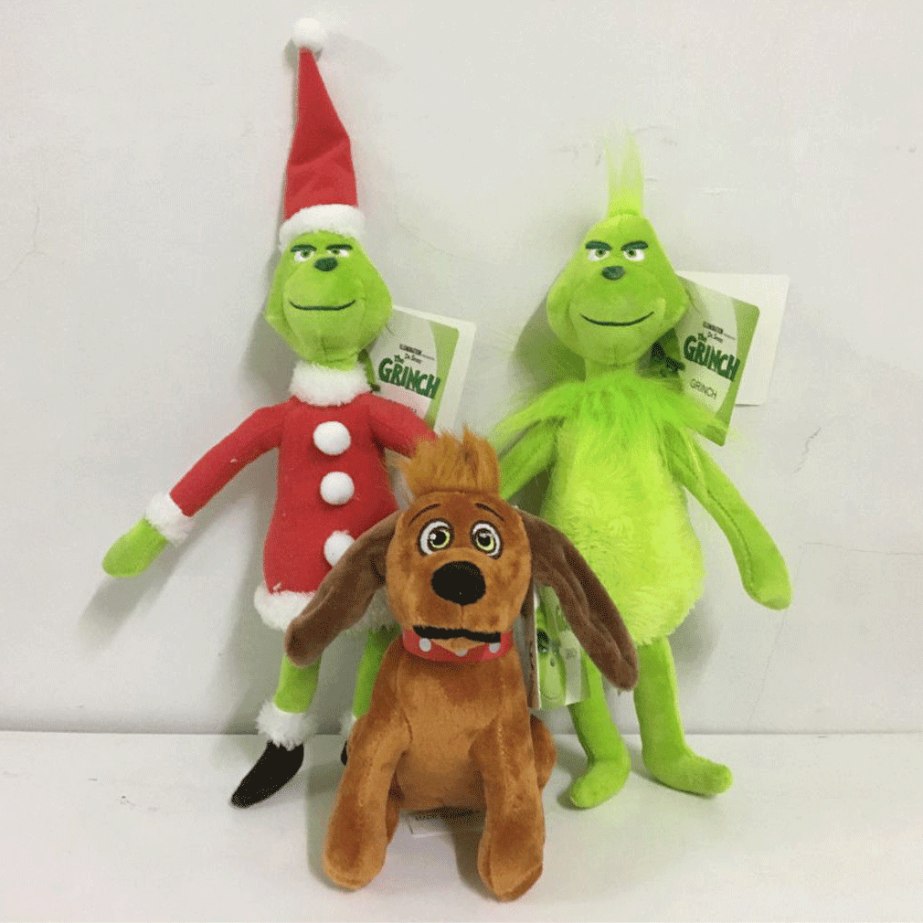 12" Grinch Plush Doll How the Grinch Stole Christmas Solt Stuffed Cute Toy Xmas 