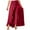 Red-01, variant on HTNBO Women Skorts Skirts Casual Ruffle Hem Bandage High Waist Long Skort Pants