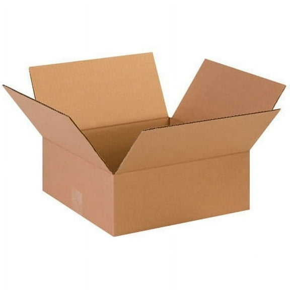 Flat Corrugated Shipping/Mailing Kraft Boxes, ECT-32, 13 x 13 x 5", 25/Case