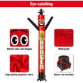 thumbnail image 3 of 10FT Tall Inflatable Tube Man Burger Wacky Wavy Dancing Guy (12''Diameter) for Outdoor Decoration Advertising Business Promotion (Blower Not Included), 3 of 7