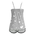 thumbnail image 6 of Pajamas for Women Set Casual Valentine'S Day V Neck Print 2 Piece Set Womens Pjs,Grey,XXL, 6 of 6