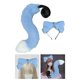 thumbnail image 3 of Cola de orejas de zorro de Anime, Cosplay, accesorios, diadema peluda de peluche, disfraz de juguetes, sombreros de animales para adultos, regalos de Azul Hugo Traje de juego de cosplay, 3 of 8