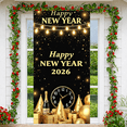 thumbnail image 5 of Champagne Celebration Banner New Year Party Backdrop Glittering Design Golden Theme for New Year Party Holiday Celebration Indoor Event, 5 of 9