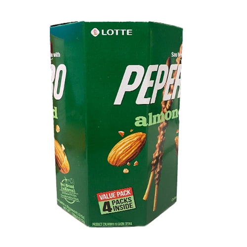 Lotte Pepero - Bâtonnets de biscuits, format familial - Amande 128 g LOTTE PEPERO - AMANDES - VRAC