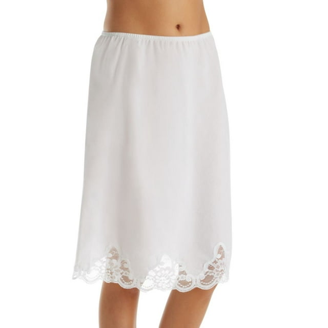 Combinaison Demi-Slip en Batiste de Coton 23 Pouces pour Femmes Shadowline 4537 (Blanc G)