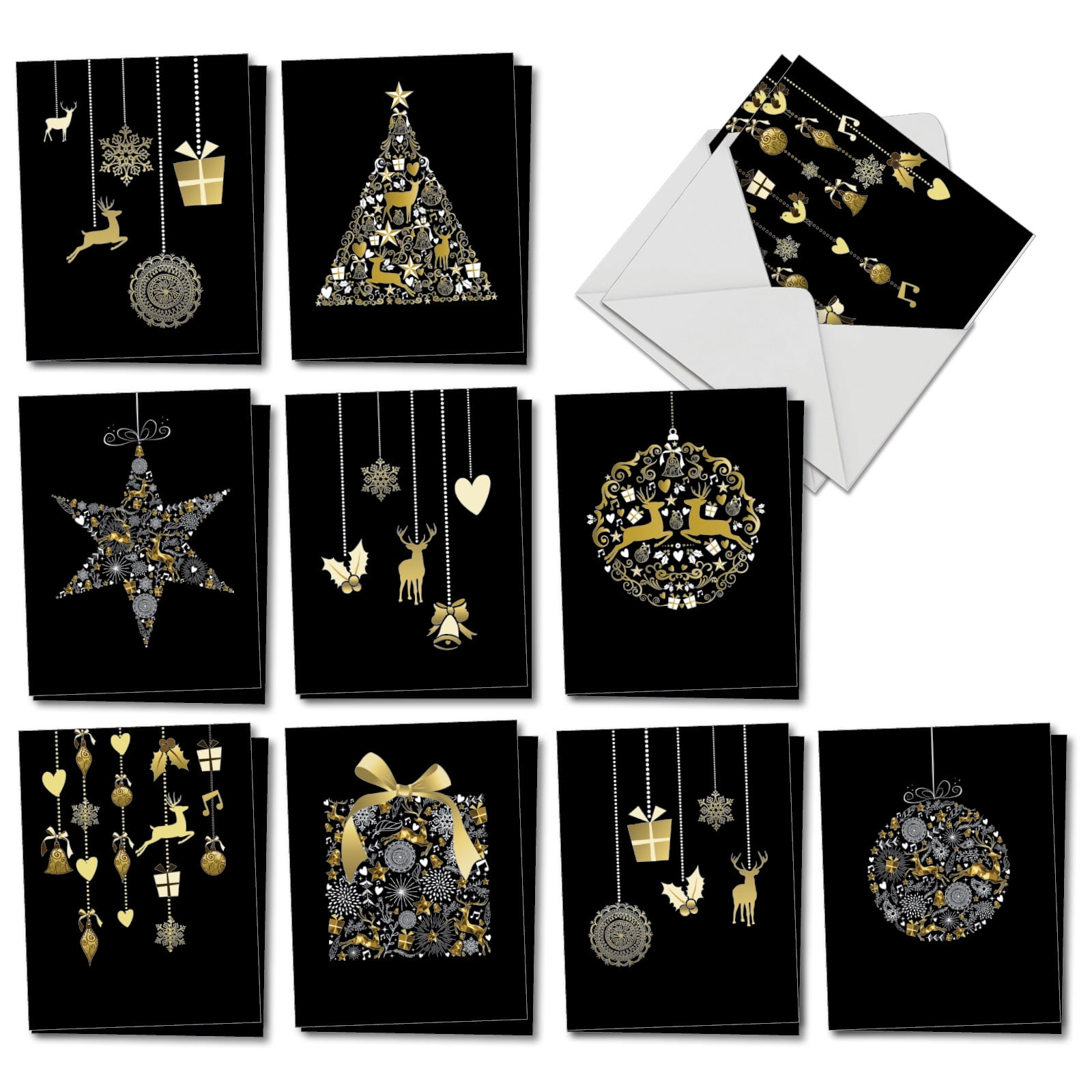 20 Beautiful Merry Christmas Cards (4 x 5.12 Inch) Boxed Assorted Set