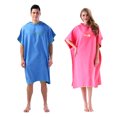 thumbnail image 3 of Bathrobe Windproof Fast Drying Replacement Short Windproof Fast Sleeve Men Women Hooded Solid Color Beach Seaside Pool Swimming Robe Blue, 3 of 9