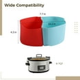 thumbnail image 3 of 2-in-1 Silicone Slow Cooker Liners, Reusable Divider Insert for 6-7QT, Oval Shape, Dishwasher Safe Slow Cooker Liner for Two Meal Cooking, 3 of 7