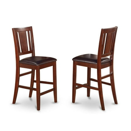 FurniFact Elegant Wooden Bar Stools – Counter Height Chairs with Back, Set of 2