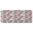 thumbnail image 1 of Retro Kitchen Mat, Knitting Balls Crochet Hand Made Theme Domestic Hobby Vintage Theme, Plush Decorative Kitchen Mat with Non Slip Backing, 47" X 19", Coral Grey Reseda Green, by Ambesonne, 1 of 1