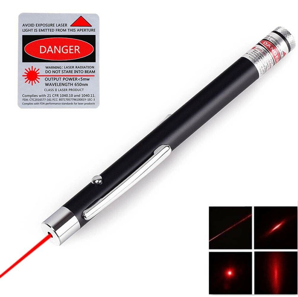 2 Pack Astronomy 650nm Pet Toy 1mw Lazer 600Mile Red Laser Pointer w/ Batt&Char 