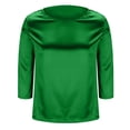 thumbnail image 6 of XAOFW Elegant Solid Color Short Sleeve T Shirt For Women Lightweight Satin Knit Tees With Crew Neck For Summer Stylish Top L, 6 of 9