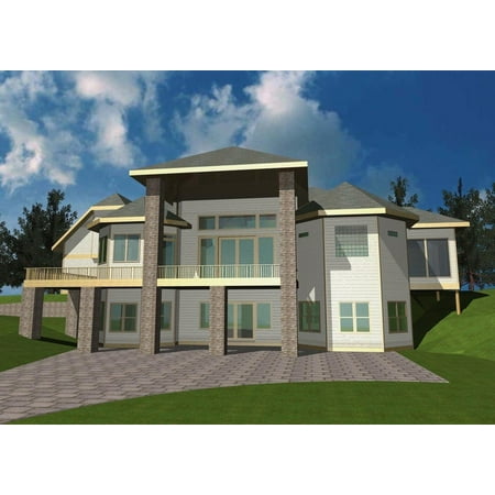 001-2120: Northwest ICF 1 Bed, 3 Bath Luxury Home Plan, 2101 Sq Ft: Full Blueprints with License to Build by Home Plan Marketplace - Lesuto