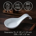 thumbnail image 6 of Crystalia Kitchen Accessories Deep Ceramic Spoon, Tongs Rest, White Porcelain Utensil Holder for Counter or Stove Top, Dishwasher Safe, 9 inches, 6 of 8