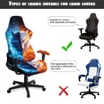 thumbnail image 5 of TSOVTHRID Wolf Flame Water Print Gaming Chair Cover with Armrest Cover, Elastic Computer Reclining Chair Slipcover Removable Computer Chair Cover Non Slip Desk Chair Seat Protector, 5 of 7