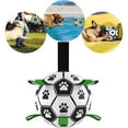 thumbnail image 4 of Juguete interactivo para perros, balón de fútbol con lengüetas de agarre, pelotas resistentes para perros de razas pequeñas y medianas, juguete acuático, apto para uso en interiores y exteriores, 4 of 4