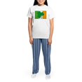 thumbnail image 4 of CafePress - Shamrock Ireland Flag Women's Light Pajamas - Women's Short Sleeve Print T-Shirt and Pants Light Cotton Pajama Set, 4 of 7