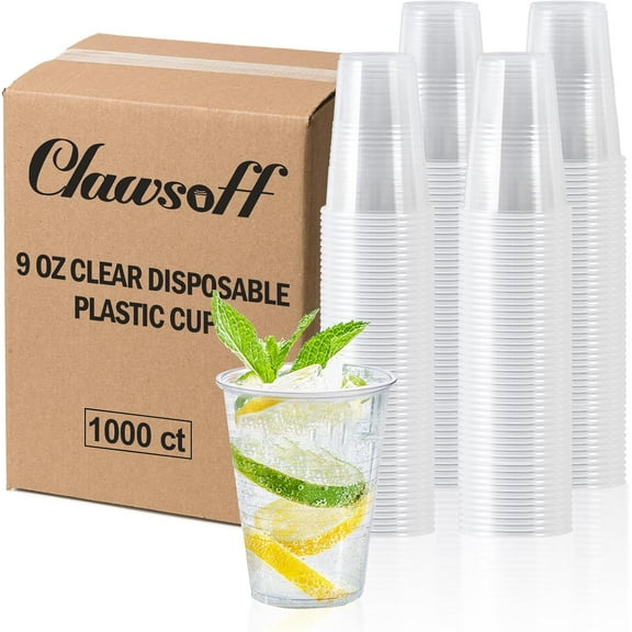 Plastic Cups 16 oz, 240 Pack - Clear Plastic Cups Disposable, Cold Drinking, Ice Coffee Cup for Party, Birthday, Holiday, Events & Everyday Use,Cold,Hot