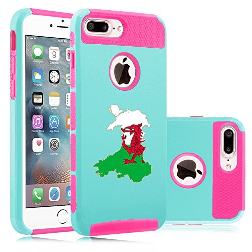 For Apple (iPhone 8 Plus) Shockproof Impact Hard Soft Case Cover Wales Welsh...