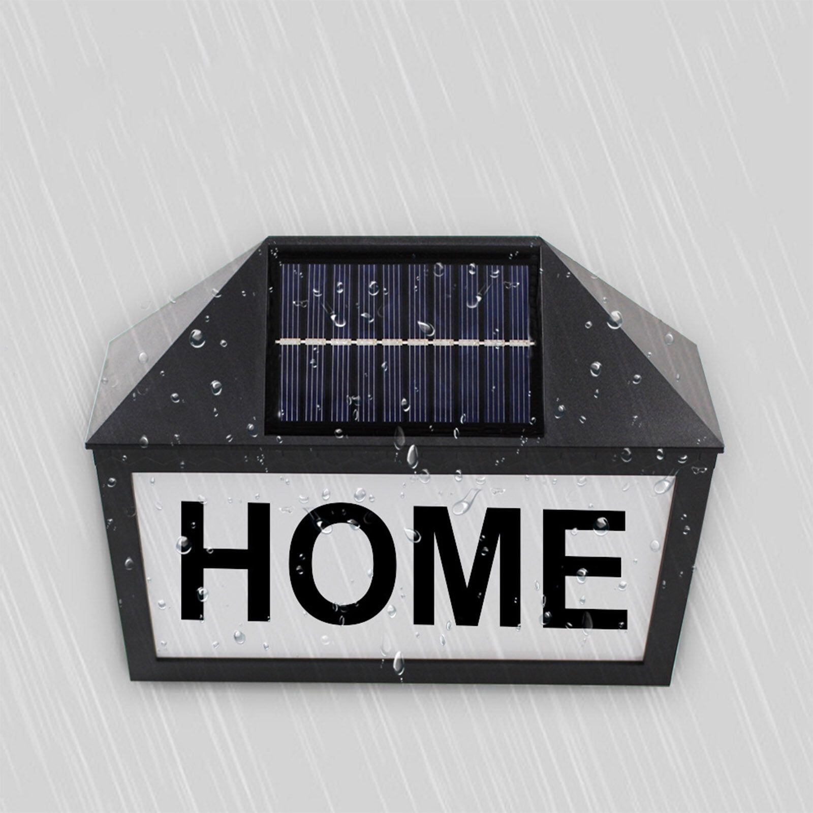 House Numbers Solar Powered Address Sign Light with Remote Control for Outside Home Street Garden Driveway Yard, LED Waterproof Illuminated Address Plaques 7 Color RGB Solar House Number Lamp