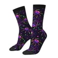 thumbnail image 1 of Wukai Multi-colored Spiders Print Contrast Color Mid-tube Socks, 3D Printing Design Adult Socks, High Elastic Breathable Sports Socks, Suitable for Daily,Unisex, 1 of 6
