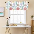 thumbnail image 2 of Spring Summer Coral Starfish Kitchen Curtains Valances for Windows Coastal Beach Seashell Valance Red Green Short Rod Pocket Window Curtain 1 Panel for Window Treatment Decorations 54x18inch, 2 of 6