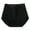 Black, variant on rygai Women Underpants Solid Color Elastic High Waist Sweat Absorption Moisture Wicking Anti-septic Anti-leak Plus Size Cotton Women Briefs for Daily Wear,Black,5XL