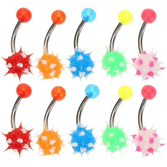10pcs Belly Button Rings Navel Piercing Rings Belly Button Jewelry for Women