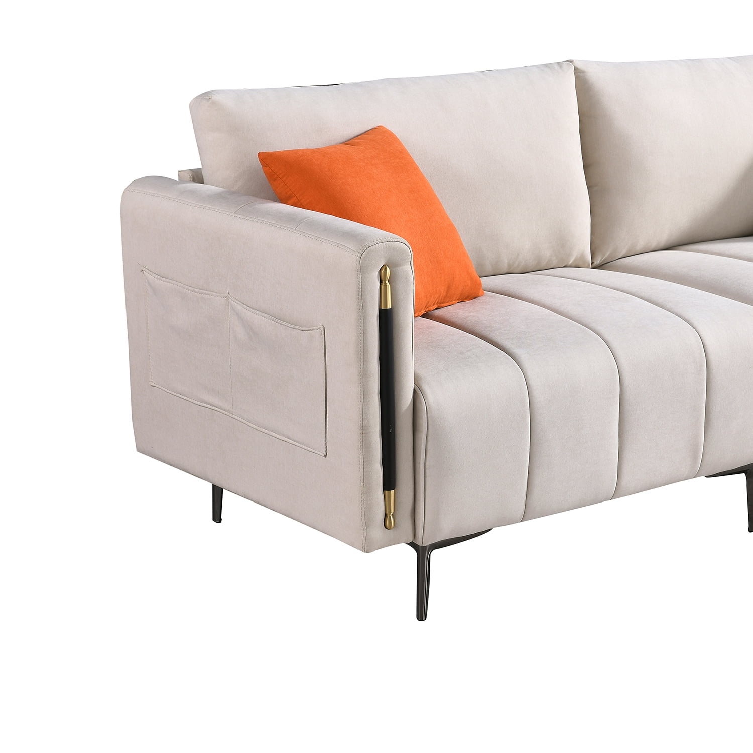Kadyn Fabric Loveseats Couch, 76.3 inch Modern Sofa with 2 Side Pockets, Deep Seat Sofa for Apartment, Movable Back, Rice White Kadyn Fabric Loveseats Couch, 76.3 inch Modern Sofa with 2 Side Pockets, Deep Seat Sofa for Apartment, Movable Back, Rice White