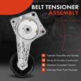 thumbnail image 2 of A-Premium Belt Tensioner Assembly with Pulley Compatible with Ford F-150, F-250, F-250 Super Duty, F-350 Super Duty, F-450 Super Duty, F-550 Super Duty, E-150 Econoline, E-250 Econoline, 2 of 5