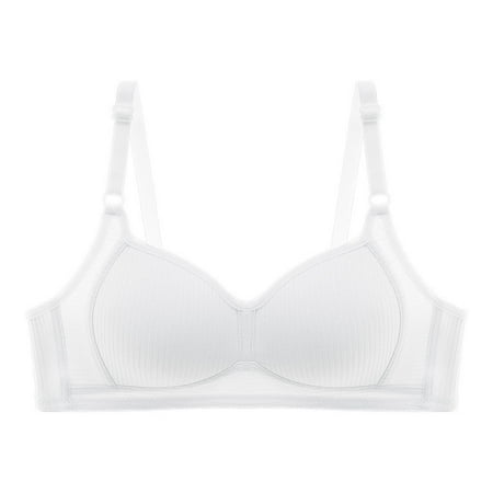LLYwey Padded Sports Bras for Women Push Up Clearance Girls  Bras Without Underwire Push up and Breathable Underwear Big Girls Size Cotton Support Bra Style LW-303 White XL