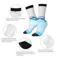 thumbnail image 4 of Balery Crystal Clear Water Splash Calcetas Largas con Estampado para Hombre y Mujer – Suaves y Transpirables, Talla Única (US 5-11), 4 of 6
