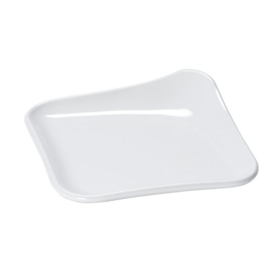 G.E.T. Osslo Collection Square White Melamine Plate - 4"L x 4"W x 1/2"H